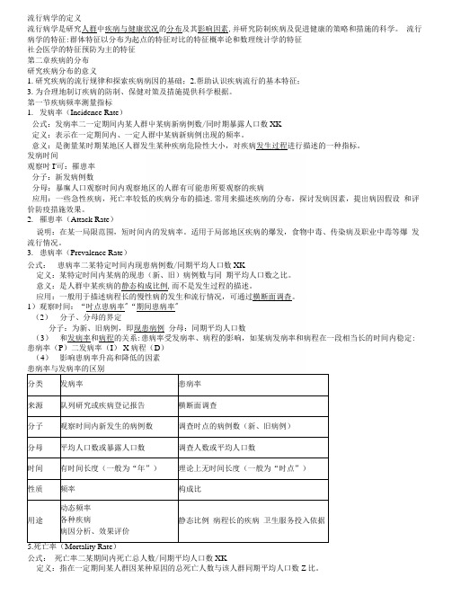 流行病学期末复习资料.docx