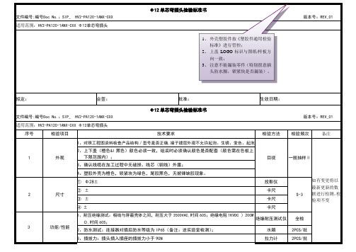 SIP检验标准书格式