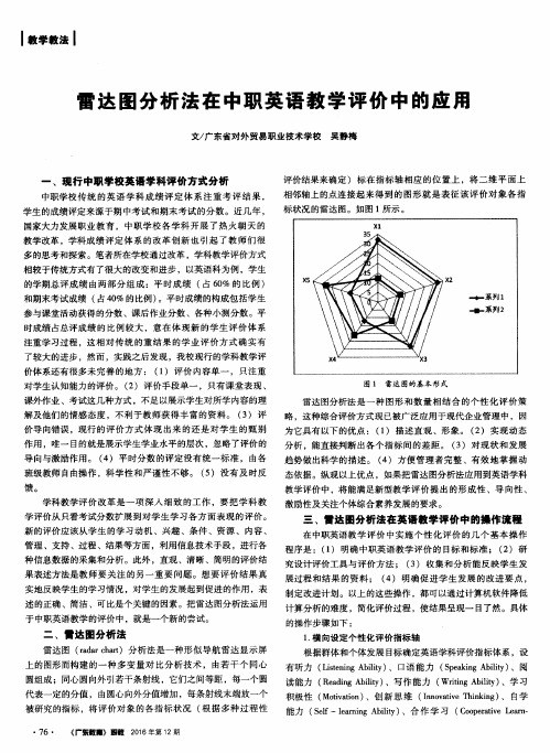 雷达图分析法在中职英语教学评价中的应用