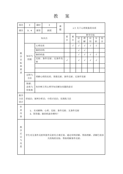 1-2 关于心理现象的本质