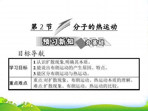 高中物理(人教版)选修3-3教学课件:第七章 第2节 分子的热运动