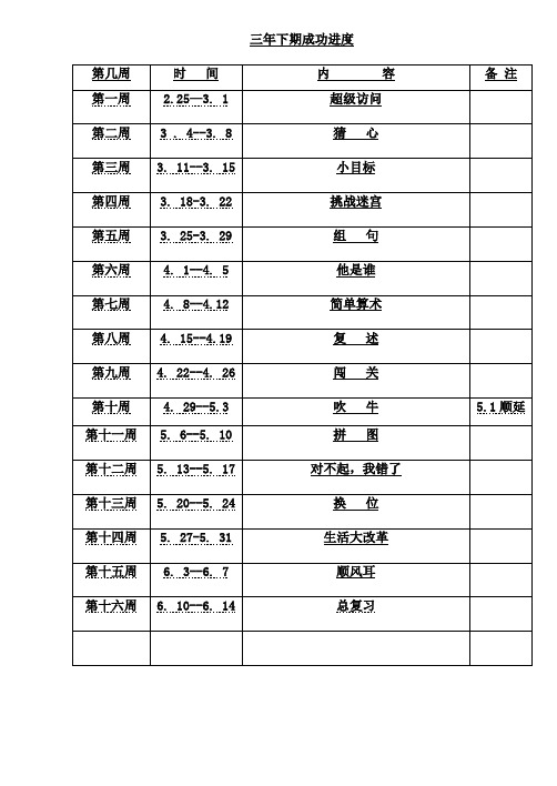 小学成功校本教案