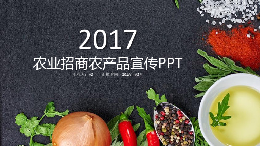【精选】农产品介绍农业科技农业招商PPT模板ppt精美模板