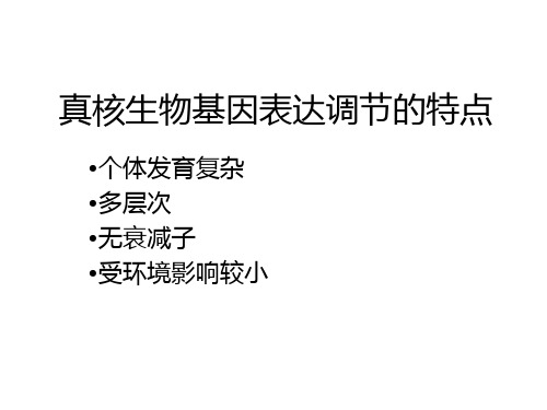 真核生物基因表达调节的特点