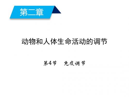 2017-2018学年高二生物人教版必修三课件：第2章 动物和人体生命活动的调节 第4节