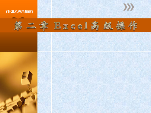 第二章 Excel 高级操作