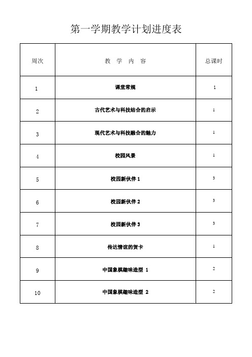 岭南版美术七年级上册全册教案