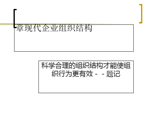 现代企业组织结构教材(PPT 48张)