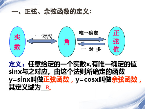 必修四1.4.1正弦余弦函数的图像一作图