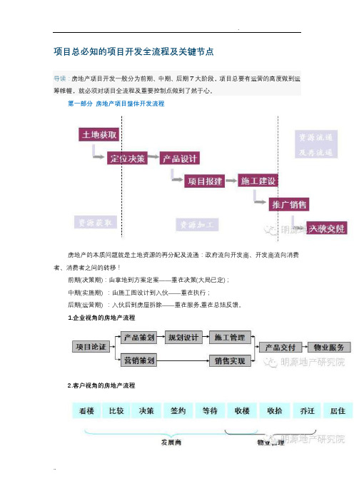 项目总必知的项目开发全流程及关键节点