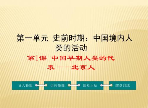 最新人教版七年级上册历史全册课件(2018新版教材)