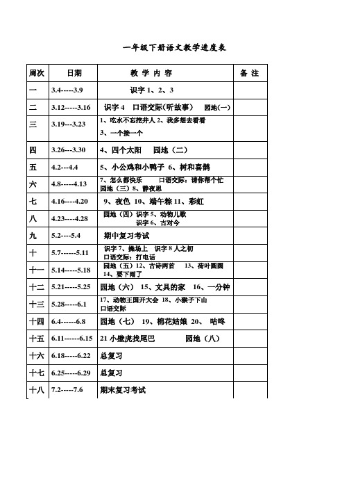 部编新教材一年下语文导学案