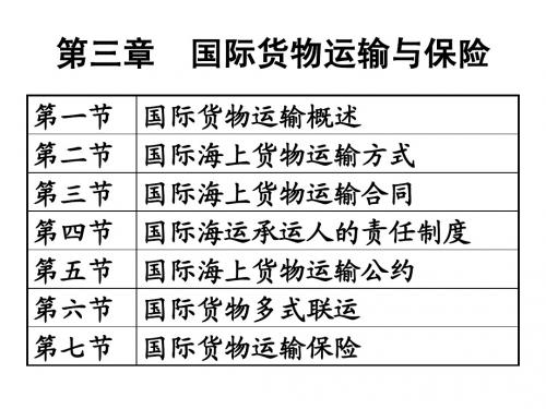 第三章(上)国际货物运输