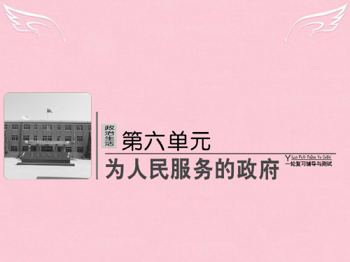 江苏省高考政治总复习 6-14 我国政府是人民的政府课件