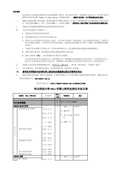 河北科技大学2010年招生信息情况