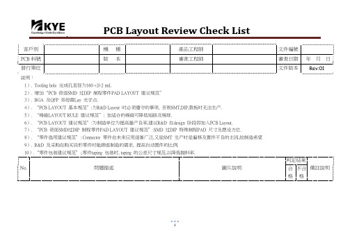 PCB Layout Review Check List-V0.3