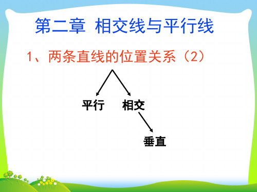 年北师大版七年级数学下册第二章《相交线与平行线》精品课件