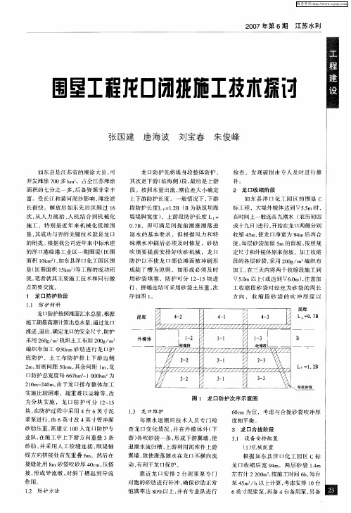 围垦工程龙口闭拢施工技术探讨