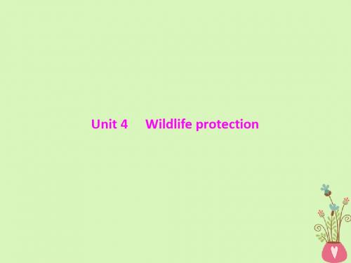 [精品课件]2019年高考英语总复习 第一部分 教材梳理 Unit 4 Wildlife protection课件 新人教版必修2