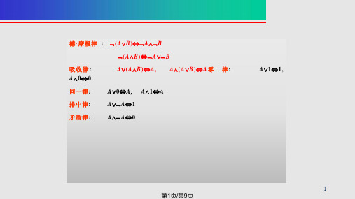 数理逻辑重要公式离散数学PPT课件