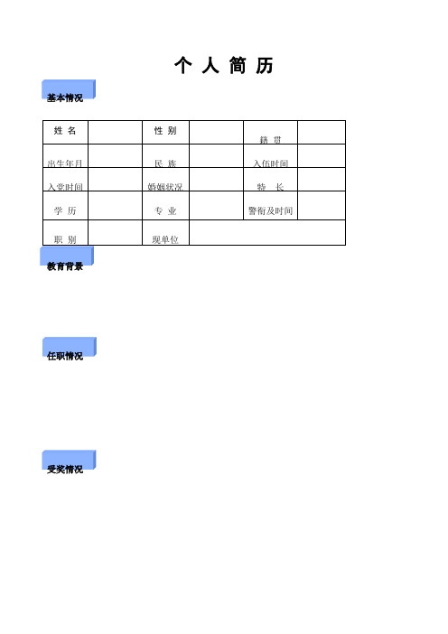 军转干部完美简历