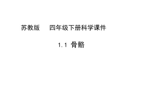 四年级下册科学课件               骨骼          苏教版