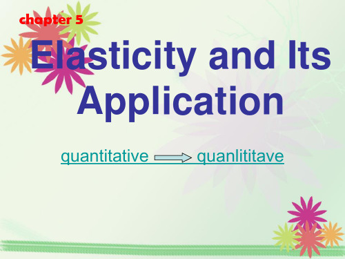 Elasticity and Its Application