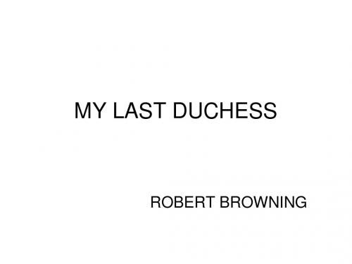 my last duchess