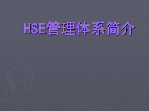 HSE管理体系培训教程