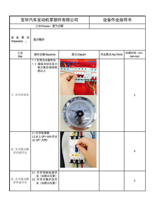 氨分解炉操作指导书