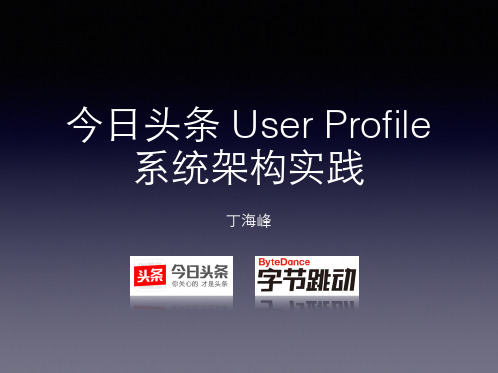 7.丁海峰--今日头条User Profile系统架构实践