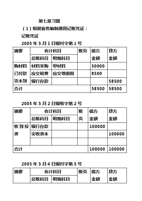 【精编_推荐】基础财务会计课后习题参考答案第七章