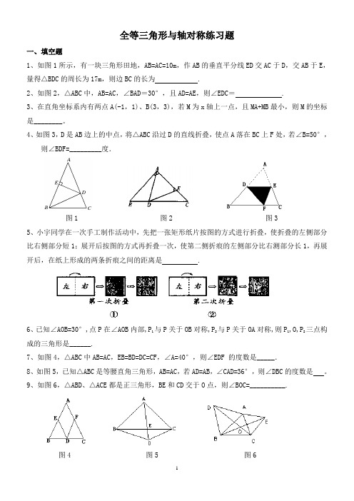 全等三角形与轴对称综合练习题(4)