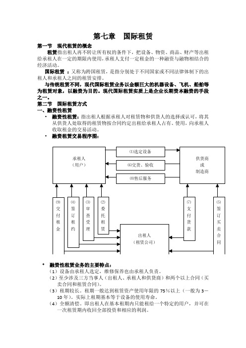 第七章  国际租赁