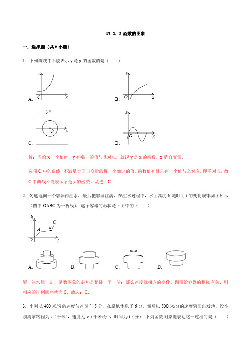 17.2.2 函数的图象-2020-2021学年八年级数学下课堂专练(华师大版)(解析版)