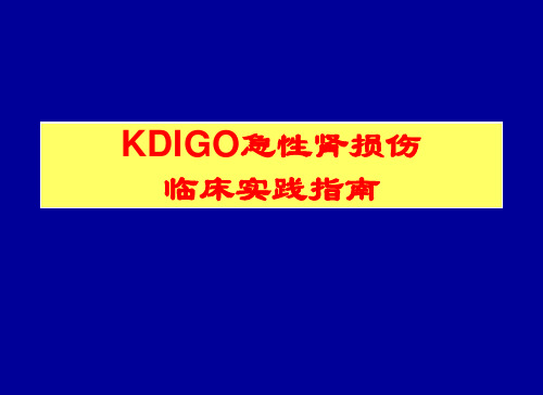 KDIGO急性肾损伤