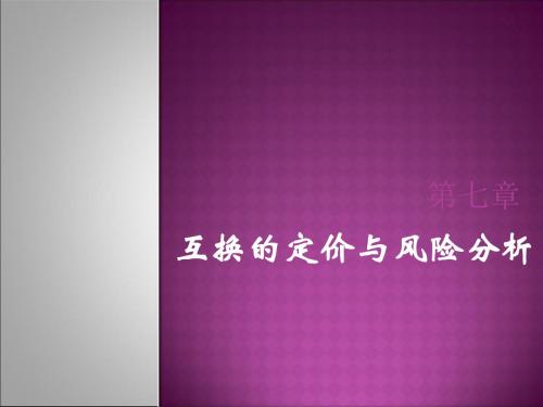 互换的定价与风险分析(PPT 32张)