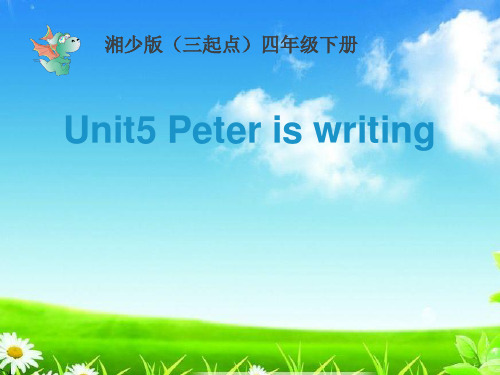 新版四年级英语下册课件Unit5Peteriswriting(130)湘少版