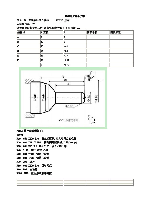 数控车床编程实例