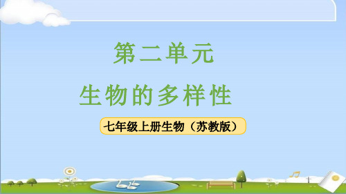 2024年新苏教版七年级上册生物课件 第6章 生物的分类和多样性保护 第2节 生物的多样性