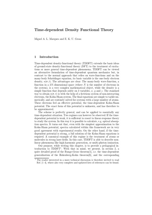 Time-dependent Density Functional Theory