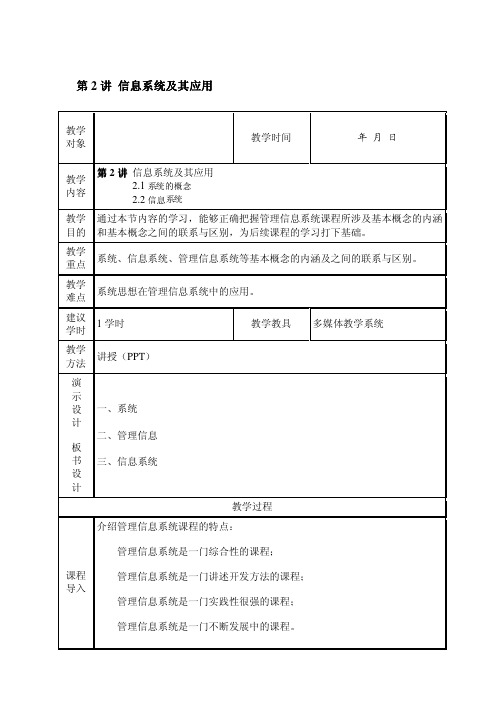 信息系统信息系统信息系统信息系统及其应用及其应用及