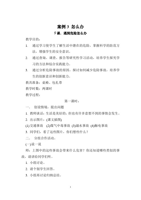 三年级上册研究性学习教案