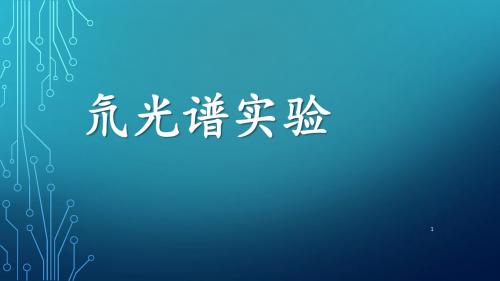 氘光谱实验报告ppt课件