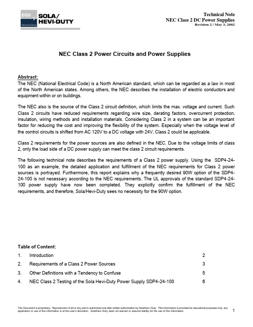 NECClass2PowerCircuitsandPowerSupplies