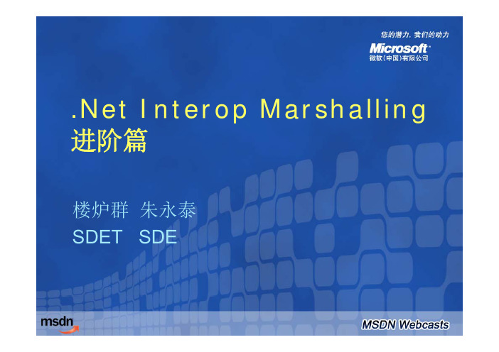 公共语言运行库(CLR)开发系列课程(5)：.NET Interop Marshalling进阶篇