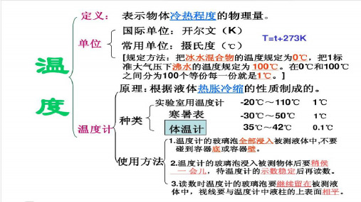 物理八年级上册第三章复习资料