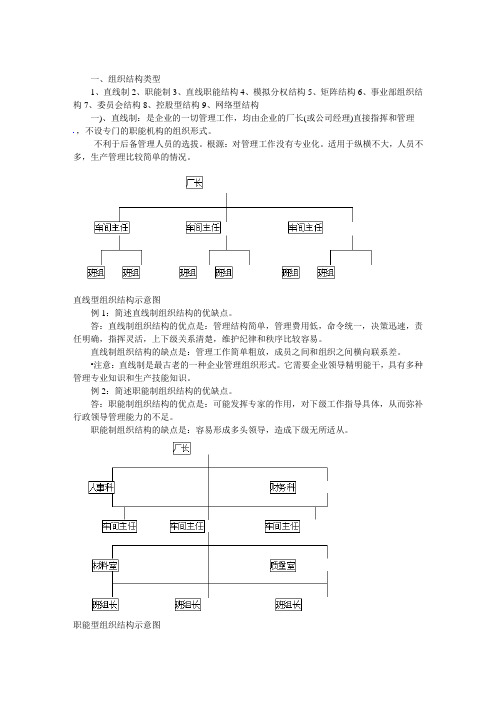 组织结构类型分析