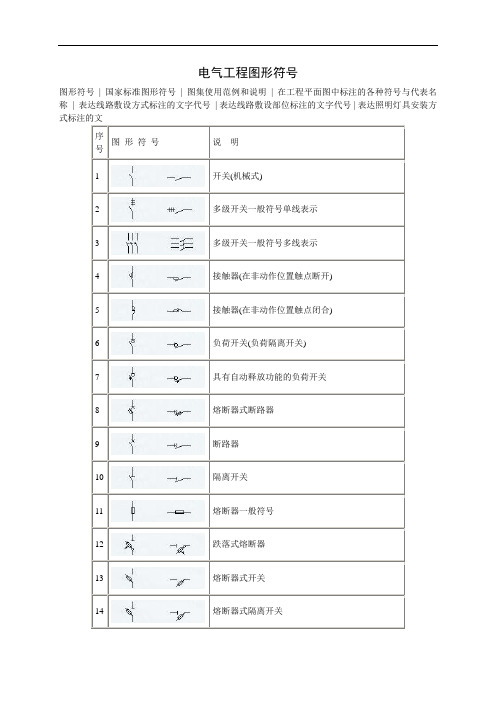 电气工程图形符号资料