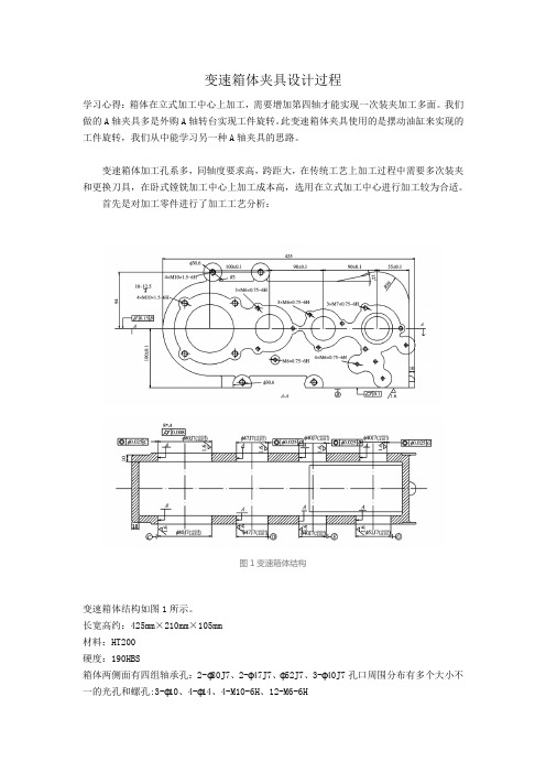 变速箱体夹具的设计过程